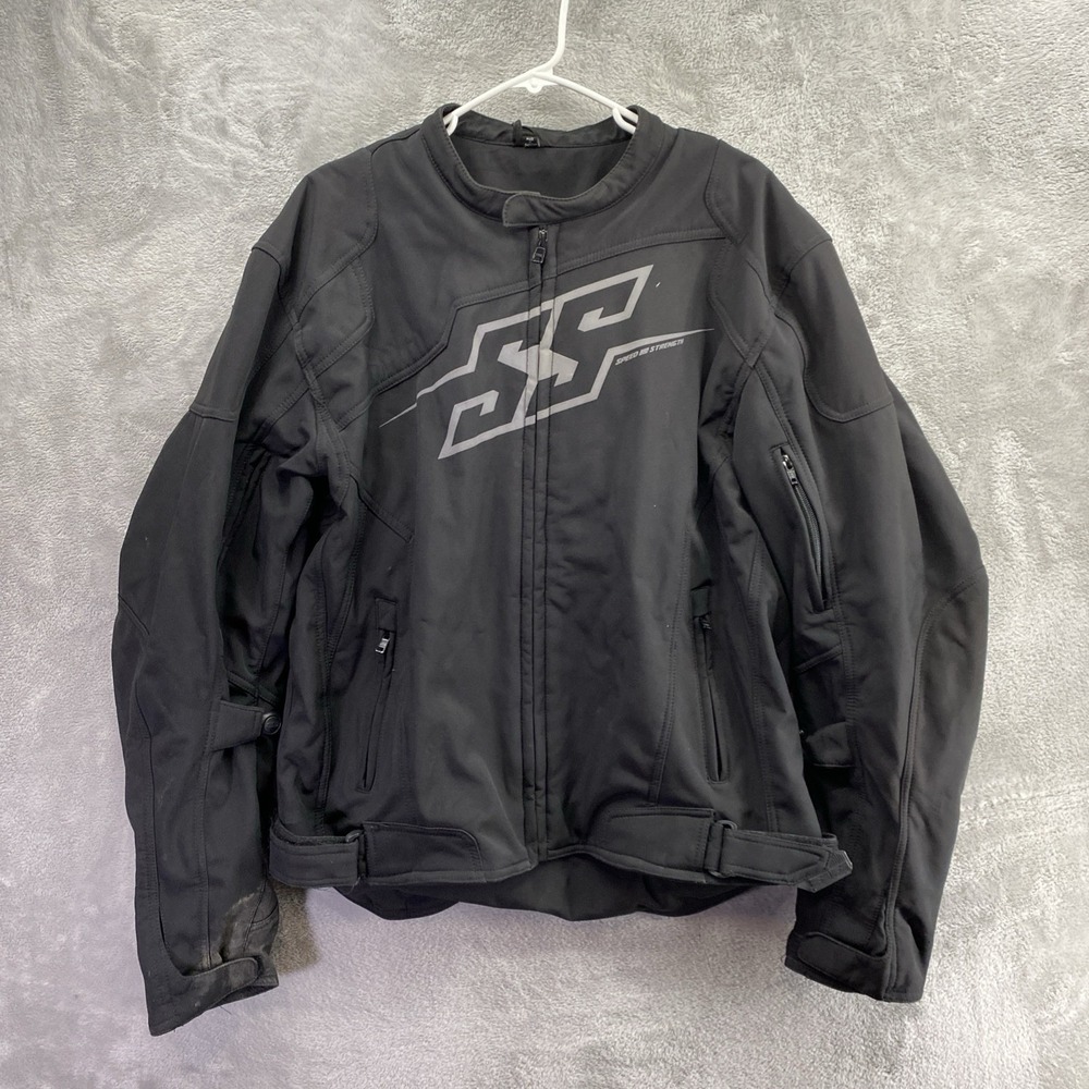 Speed and Strength Hammer Down Textile Motorcycle Jacket Men's 2XL Black